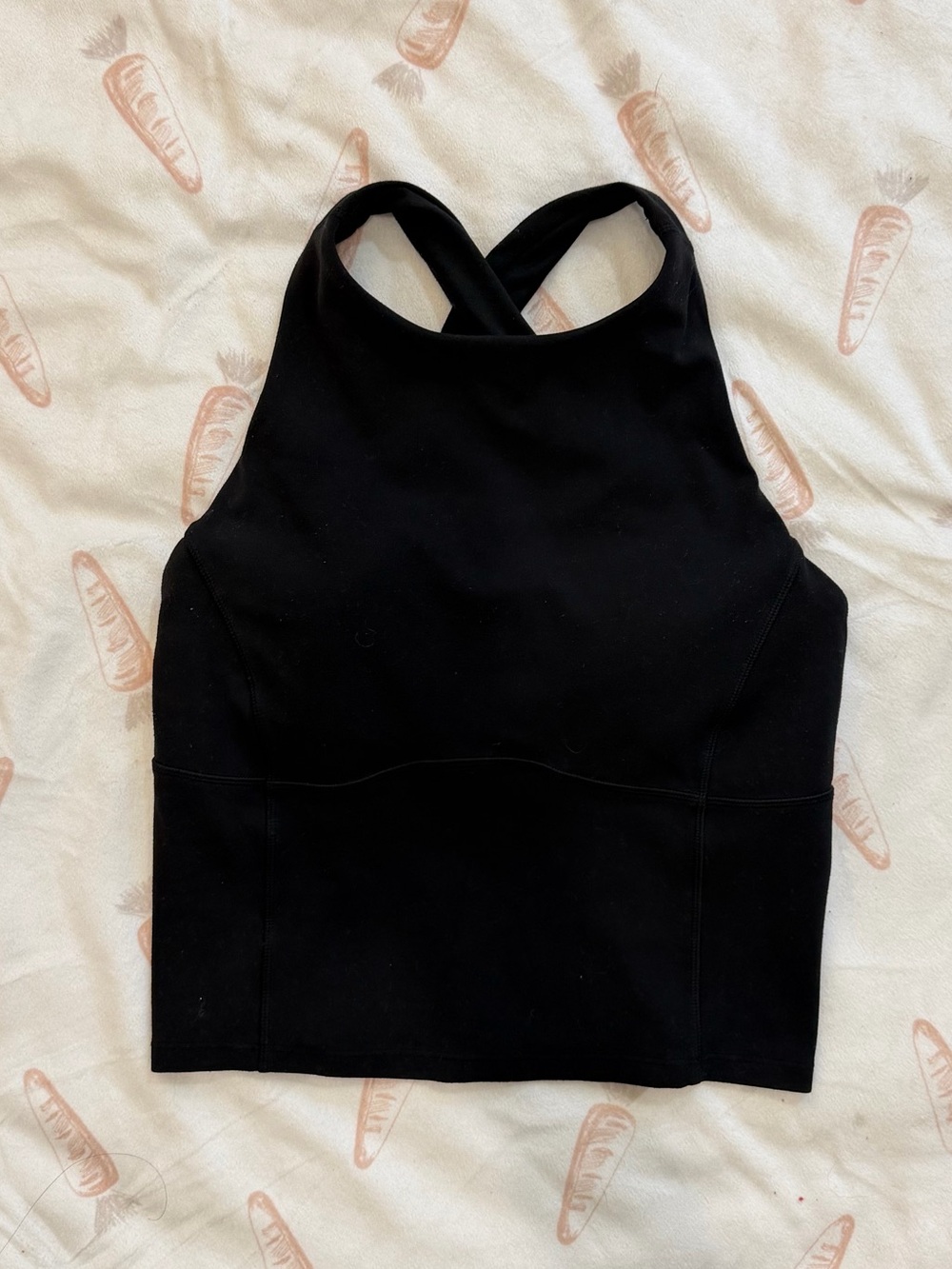 lululemon athletica Black High-Neck Cross-Back Crop
